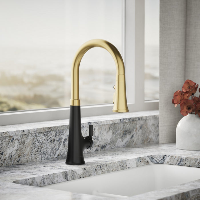 KOHLER K-23766 Tone Touchless pull-down kitchen sink faucet with three-function sprayhead