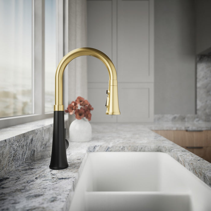 KOHLER K-23766 Tone Touchless pull-down kitchen sink faucet with three-function sprayhead