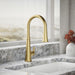 KOHLER K-23766 Tone Touchless pull-down kitchen sink faucet with three-function sprayhead, vibrant brushed moderne brass...