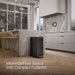 KOHLER K-23826 13-gallon stainless steel slim step trash can with bifold lid, black stainless - view 3