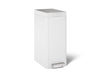 KOHLER K-23826 13-gallon stainless steel slim step trash can with bifold lid, stainless steel white