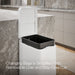 KOHLER K-23826 13-gallon stainless steel slim step trash can with bifold lid, stainless steel white - view 5