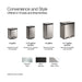 KOHLER K-23826 13-gallon stainless steel slim step trash can with bifold lid - view 5