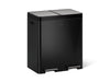 KOHLER K-23828 82-liter stainless steel dual-bin step trash can, black stainless