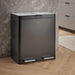 KOHLER K-23828 82-liter stainless steel dual-bin step trash can, black stainless - view 2