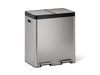 KOHLER K-23828 82-liter stainless steel dual-bin step trash can