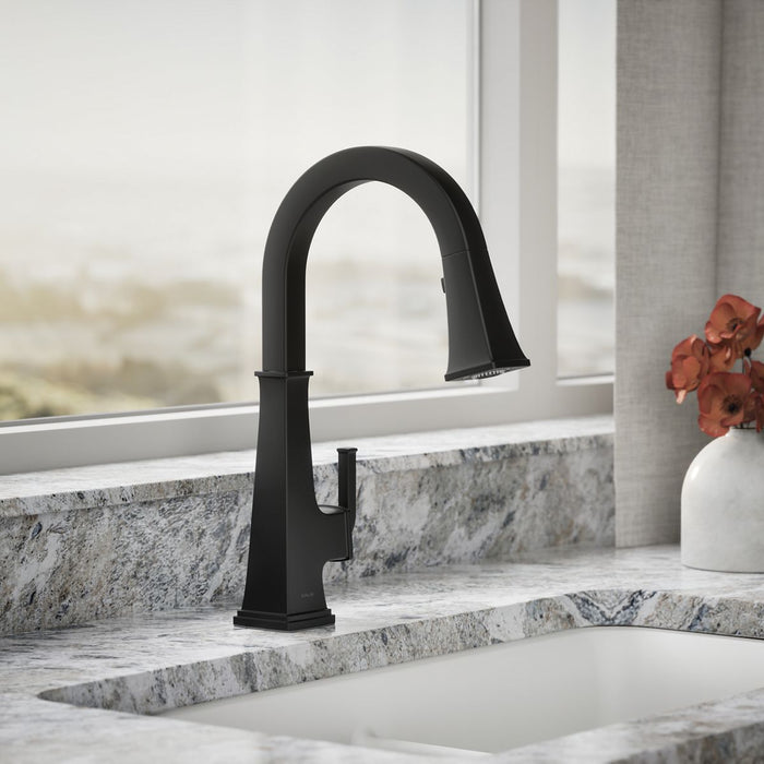 KOHLER K-23830 Riff Pull-down kitchen sink faucet with three-function sprayhead
