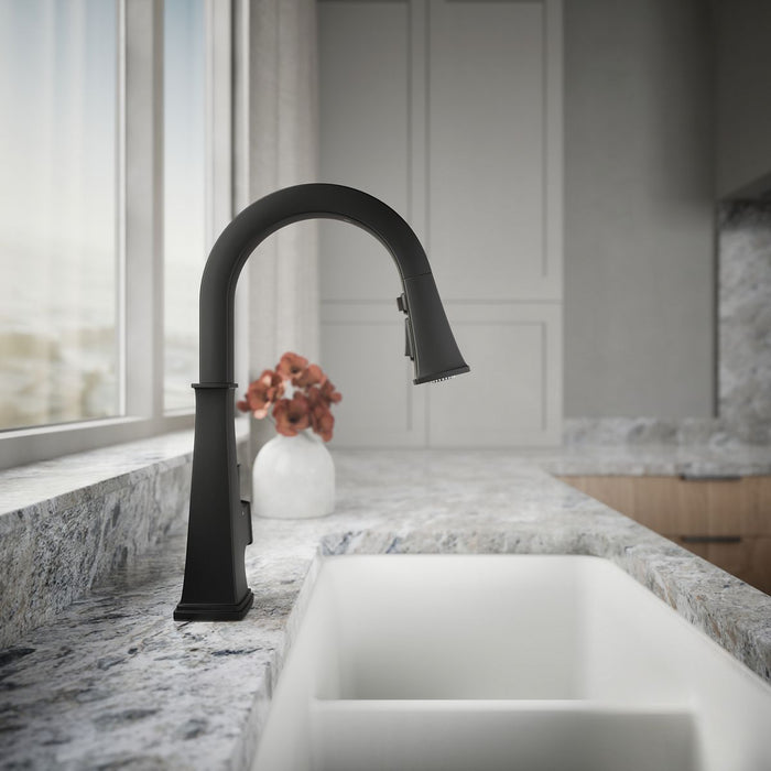 KOHLER K-23832 Riff Touchless pull-down kitchen sink faucet with three-function sprayhead