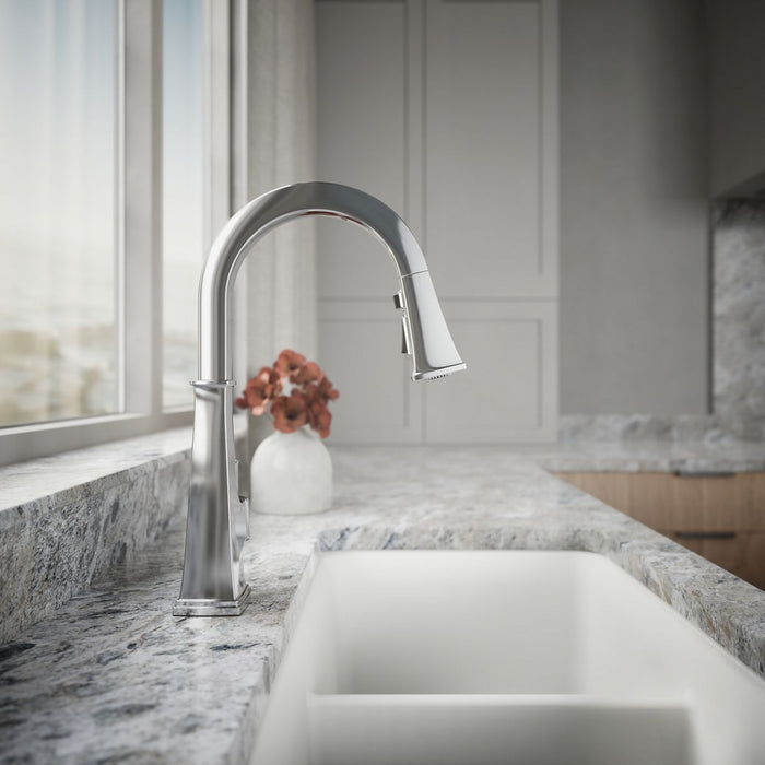 KOHLER K-23832 Riff Touchless pull-down kitchen sink faucet with three-function sprayhead
