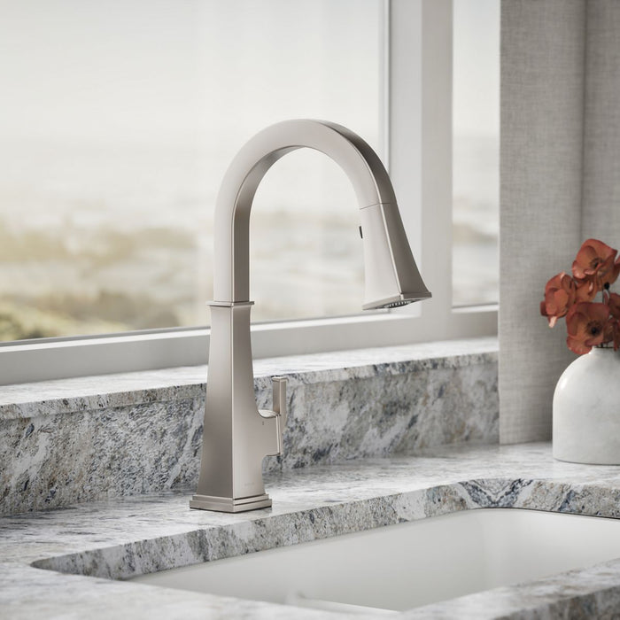 KOHLER K-23832 Riff Touchless pull-down kitchen sink faucet with three-function sprayhead