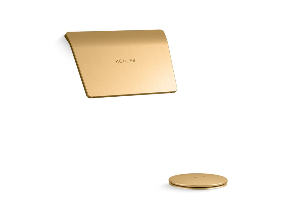 KOHLER K-23857 Tea-for-Two Bath drain trim, vibrant brushed moderne brass