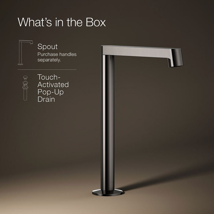 KOHLER K-23887 Components Bathroom sink faucet spout with Row design, 1.2 gpm