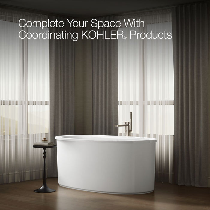 KOHLER K-24001-0 K-24001 Sunstruck 60" x 34" Freestanding Bath with Straight Shroud, white - view 3