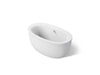 KOHLER K-24002-0 K-24002 Sunstruck 60" x 34" Freestanding Bath with Fluted Shroud, white