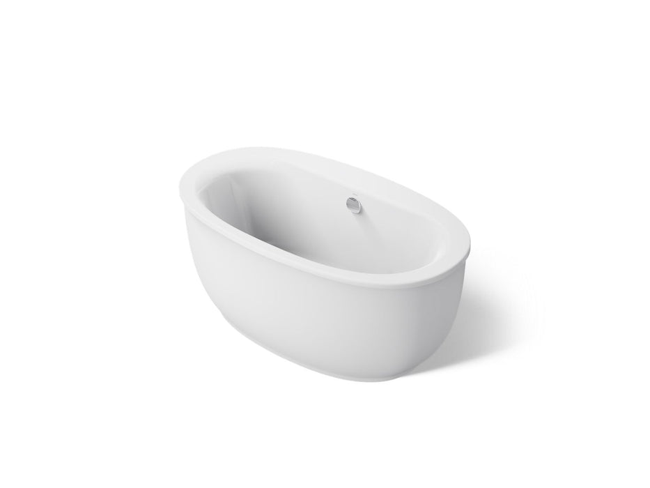 KOHLER K-24002-0 K-24002 Sunstruck 60" x 34" Freestanding Bath with Fluted Shroud, white