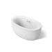 KOHLER K-24002-W1 Sunstruck 60" x 34" freestanding bath with Bask heated surface and fluted shroud, white