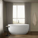 KOHLER K-24002-W1 Sunstruck 60" x 34" freestanding bath with Bask heated surface and fluted shroud, white - view 5