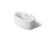 KOHLER K-24008-GHW Sunstruck 60-1/2" x 34-1/2" freestanding Heated BubbleMassage air bath with Bask heated surface and...