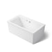 KOHLER K-24010-W1 Stargaze 60" x 34" freestanding bath with Bask heated surface and straight shroud, white