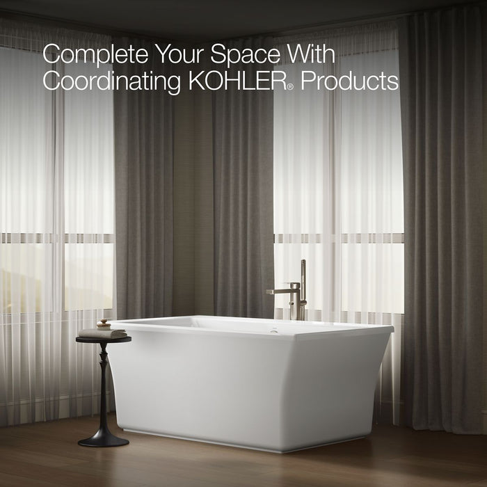 KOHLER K-24011-0 K-24011 Stargaze 60-1/4" x 34-1/4" Freestanding Bath with Fluted Shroud, white - view 4