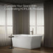 KOHLER K-24011-W1 Stargaze 60" x 34" freestanding bath with Bask heated surface and fluted shroud, white - view 3