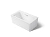 KOHLER K-24018-GHW Stargaze 60" x 34" freestanding Heated BubbleMassage air bath with Bask heated surface and straight...