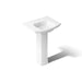 KOHLER K-24050-4 Kelston Pedestal bathroom sink with 4" centerset faucet holes, white