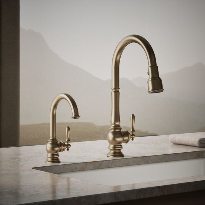 KOHLER K-24074 Artifacts Beverage faucet, vibrant brushed bronze - view 5
