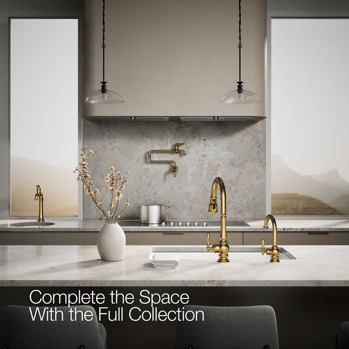 KOHLER K-24074 Artifacts Beverage faucet, vibrant brushed moderne brass - view 2