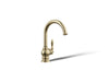 KOHLER K-24074 Artifacts Beverage faucet, vibrant french gold