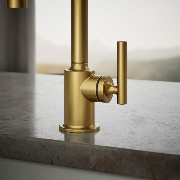 KOHLER K-24077 Purist Beverage faucet, vibrant brushed moderne brass - view 5