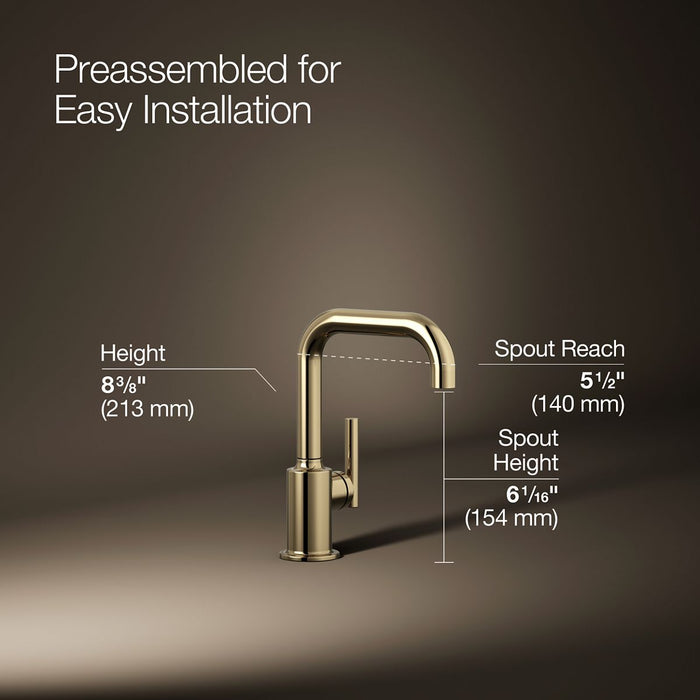 KOHLER K-24077 Purist Beverage faucet, vibrant french gold - view 4