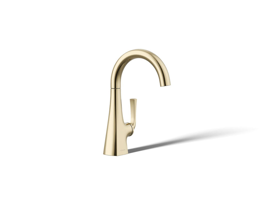 KOHLER K-24134 Graze Beverage faucet, vibrant french gold
