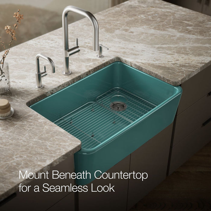 KOHLER Ironridge 34" undermount single-bowl farmhouse kitchen sink