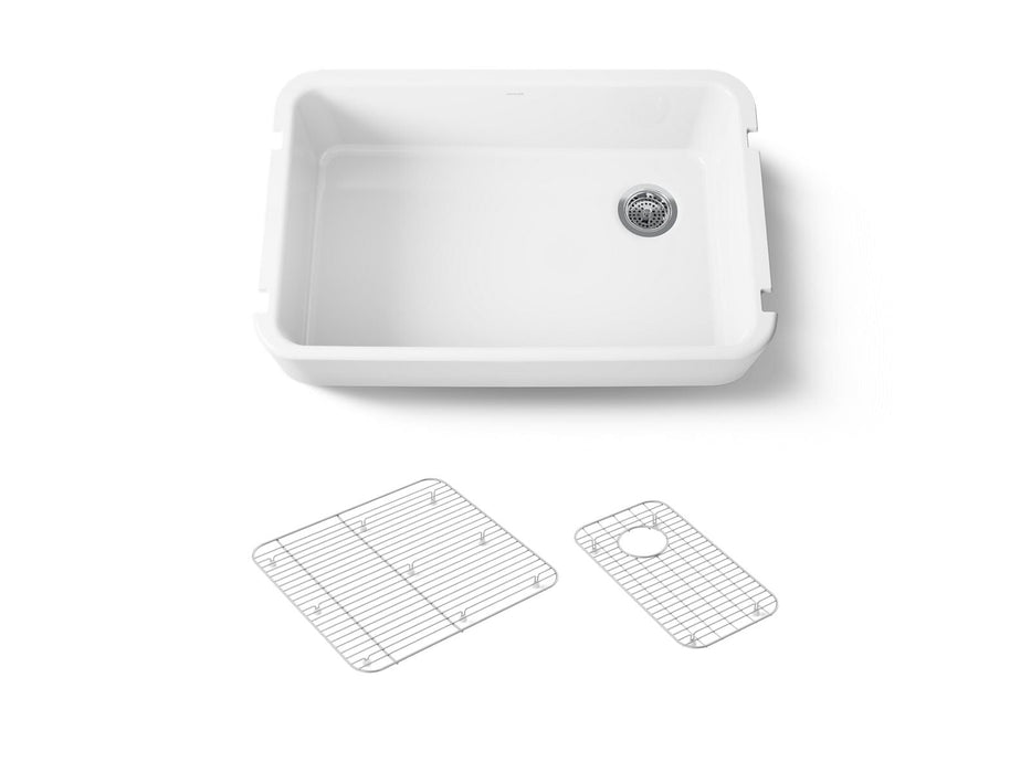 KOHLER Ironridge 34" undermount single-bowl farmhouse kitchen sink