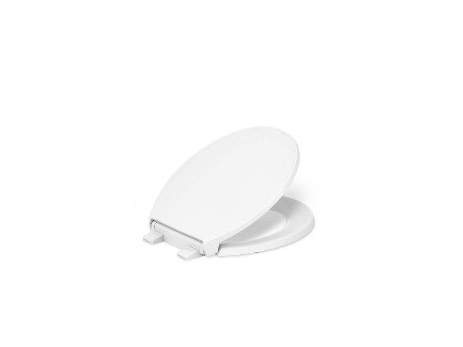 KOHLER K-24494-A Border ReadyLatch Quiet-Close round-front toilet seat with antimicrobial agent, white