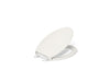 KOHLER K-24495-A Border ReadyLatch Quiet-Close elongated toilet seat with antimicrobial agent, biscuit