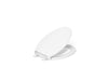 KOHLER K-24495-A Border ReadyLatch Quiet-Close elongated toilet seat with antimicrobial agent, white