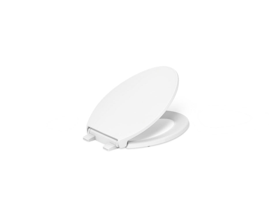 KOHLER K-24495-A Border ReadyLatch Quiet-Close elongated toilet seat with antimicrobial agent, white