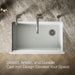 KOHLER K-24564 Riverby 35-3/4" undermount single-bowl farmhouse workstation kitchen sink, ice grey - view 4