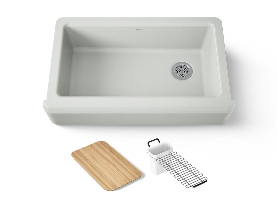 KOHLER K-24564 Riverby 35-3/4" undermount single-bowl farmhouse workstation kitchen sink