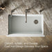 KOHLER K-24564 Riverby 35-3/4" Undermount Single-bowl Farmhouse Workstation Kitchen Sink, ice grey - view 4