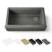 KOHLER K-24564 Riverby 35-3/4" Undermount Single-bowl Farmhouse Workstation Kitchen Sink, thunder grey - view 5