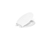 KOHLER K-24764-RL Rutledge Nightlight ReadyLatch Quiet-Close elongated toilet seat, white