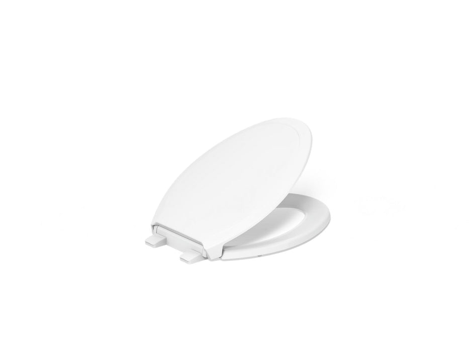 KOHLER K-24764-RL Rutledge Nightlight ReadyLatch Quiet-Close elongated toilet seat, white