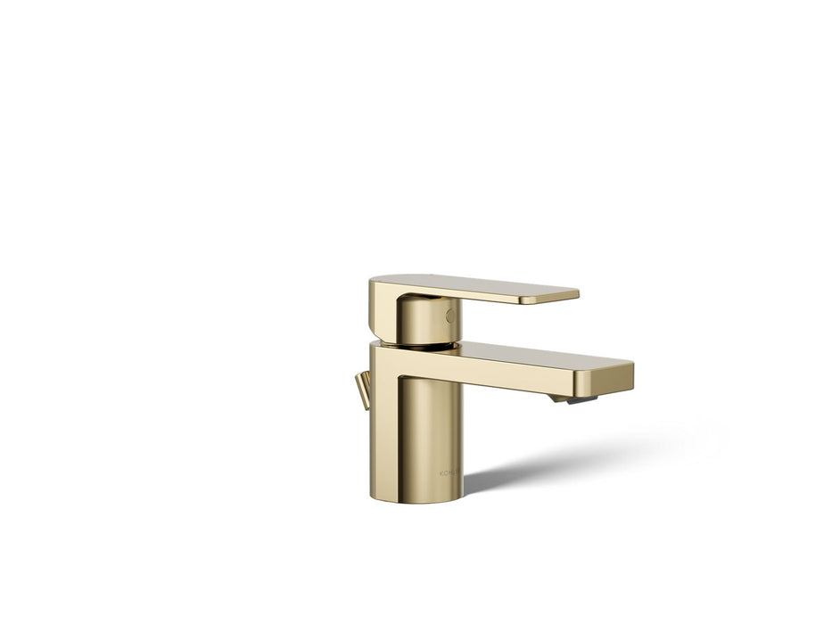 KOHLER K-24804-4 Parallel Low single-handle bathroom sink faucet, 1.2 gpm, vibrant french gold