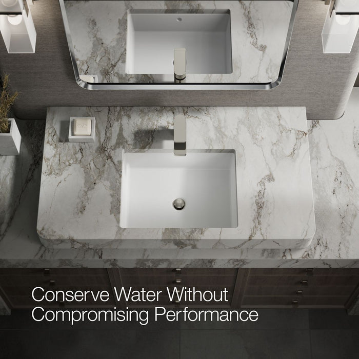 KOHLER K-24804-4K Parallel Low single-handle bathroom sink faucet, 1.0 gpm, vibrant polished nickel - view 3