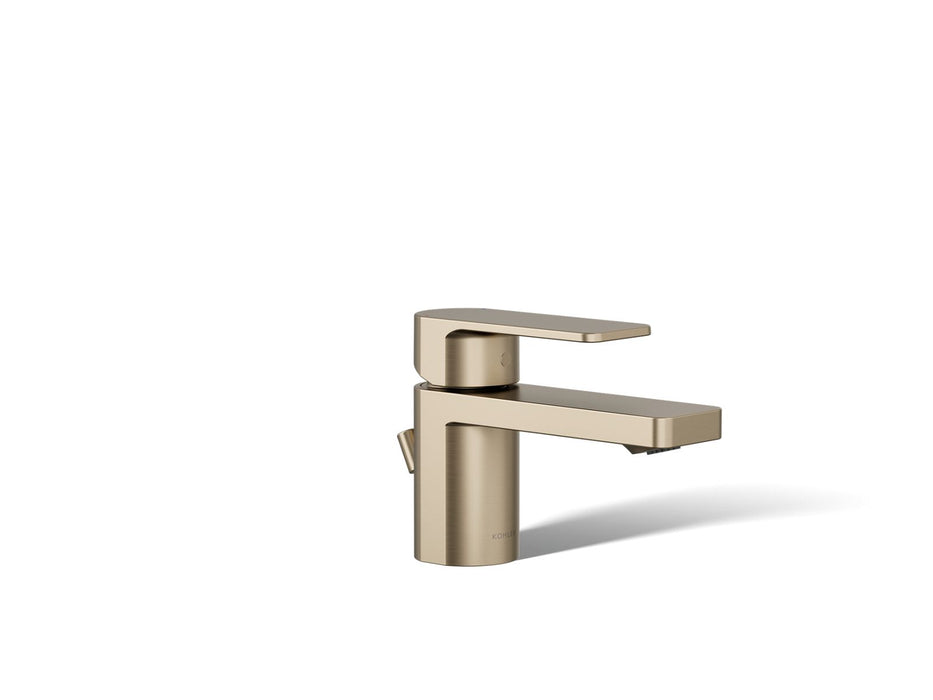 KOHLER K-24804-4N Parallel Low single-handle bathroom sink faucet, 0.5 gpm, vibrant brushed bronze