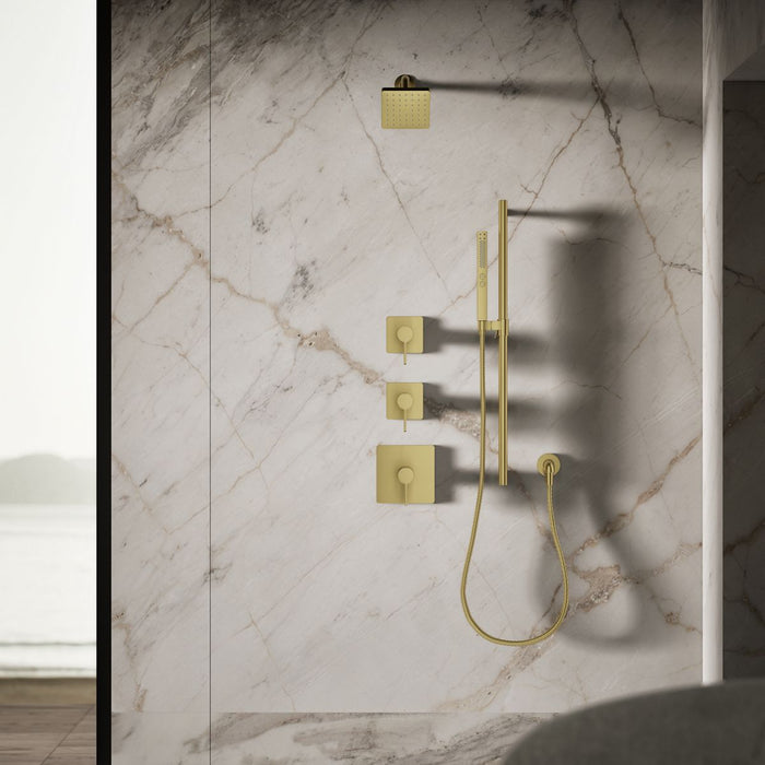 KOHLER K-24805 Parallel Single-function Showerhead, 2.5 GPM, vibrant brushed moderne brass - view 3