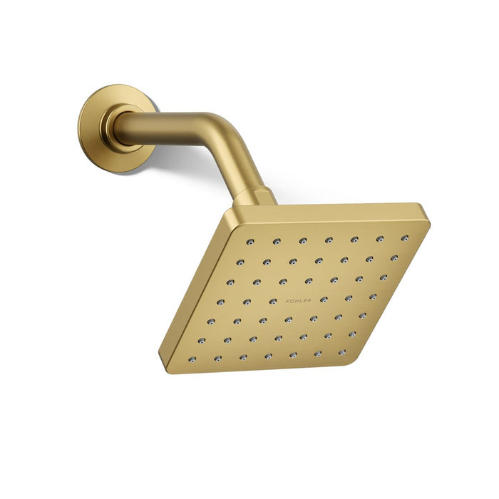 KOHLER K-24805 Parallel Single-function Showerhead, 2.5 GPM, vibrant brushed moderne brass - view 4